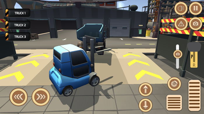 Cartoon Truck And Forklift