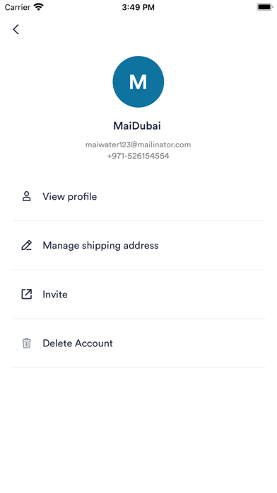 Mai Dubai – Water Delivery Screenshot