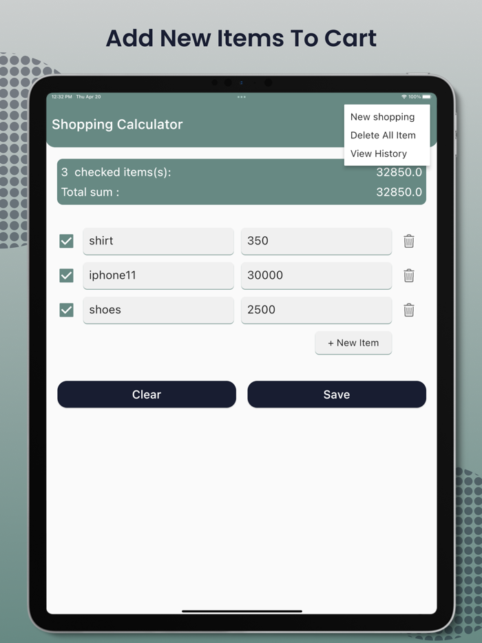 Shopping Calculator App