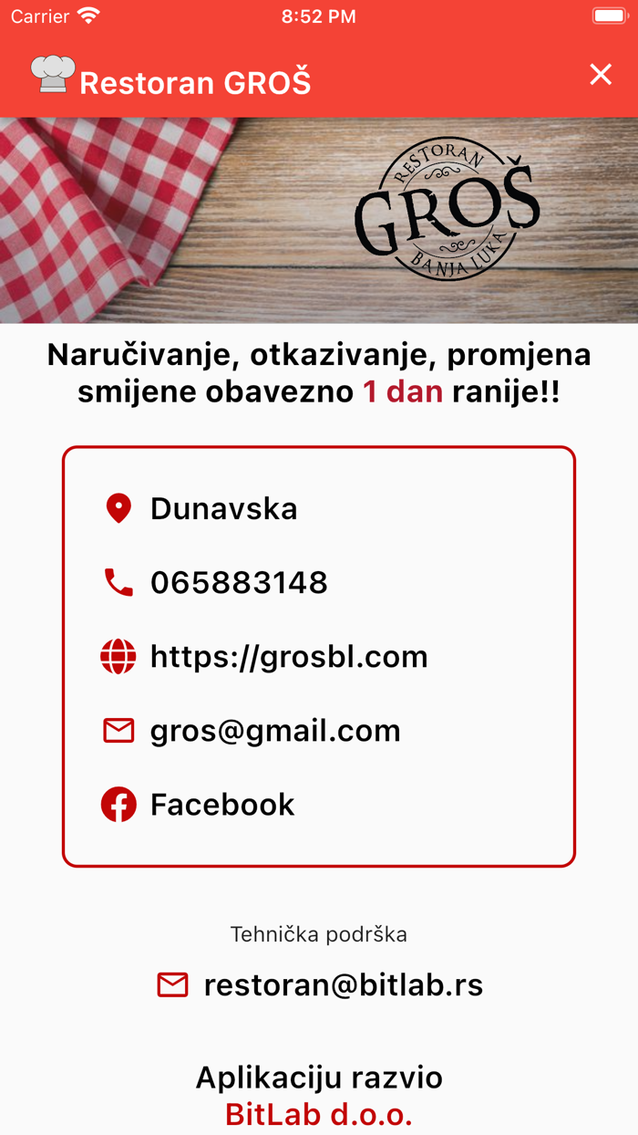 Restoran Gros - Topli obrok