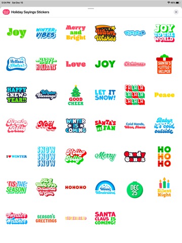 Holiday Sayings Stickersのおすすめ画像4