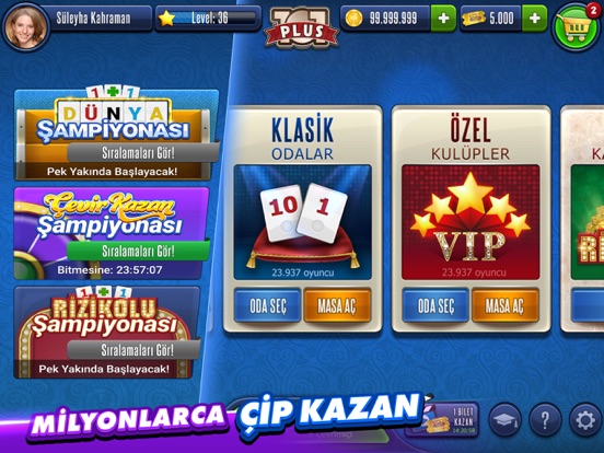 101 YüzBir Okey Plus iPad app afbeelding 2