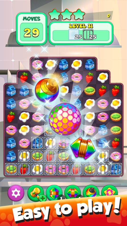 #8. Greedy Cat Match 3 (iOS) 由: One Up Games Studio