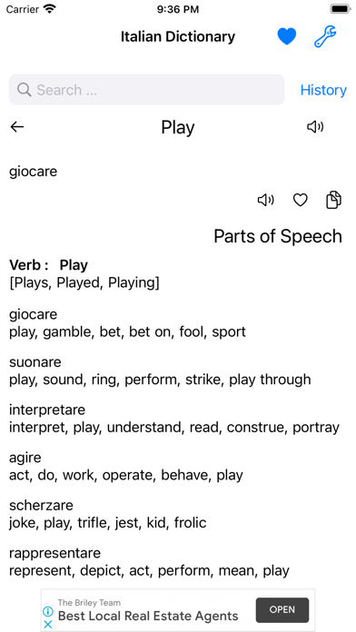 Smart Italian Dictionary Screenshot