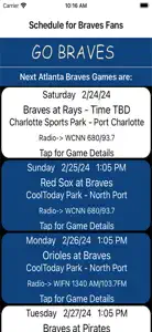 Schedule for Braves fans screenshot #1 for iPhone