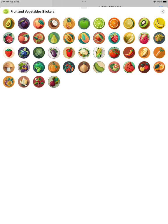Screenshot #4 pour Fruit and Vegetables Sticker