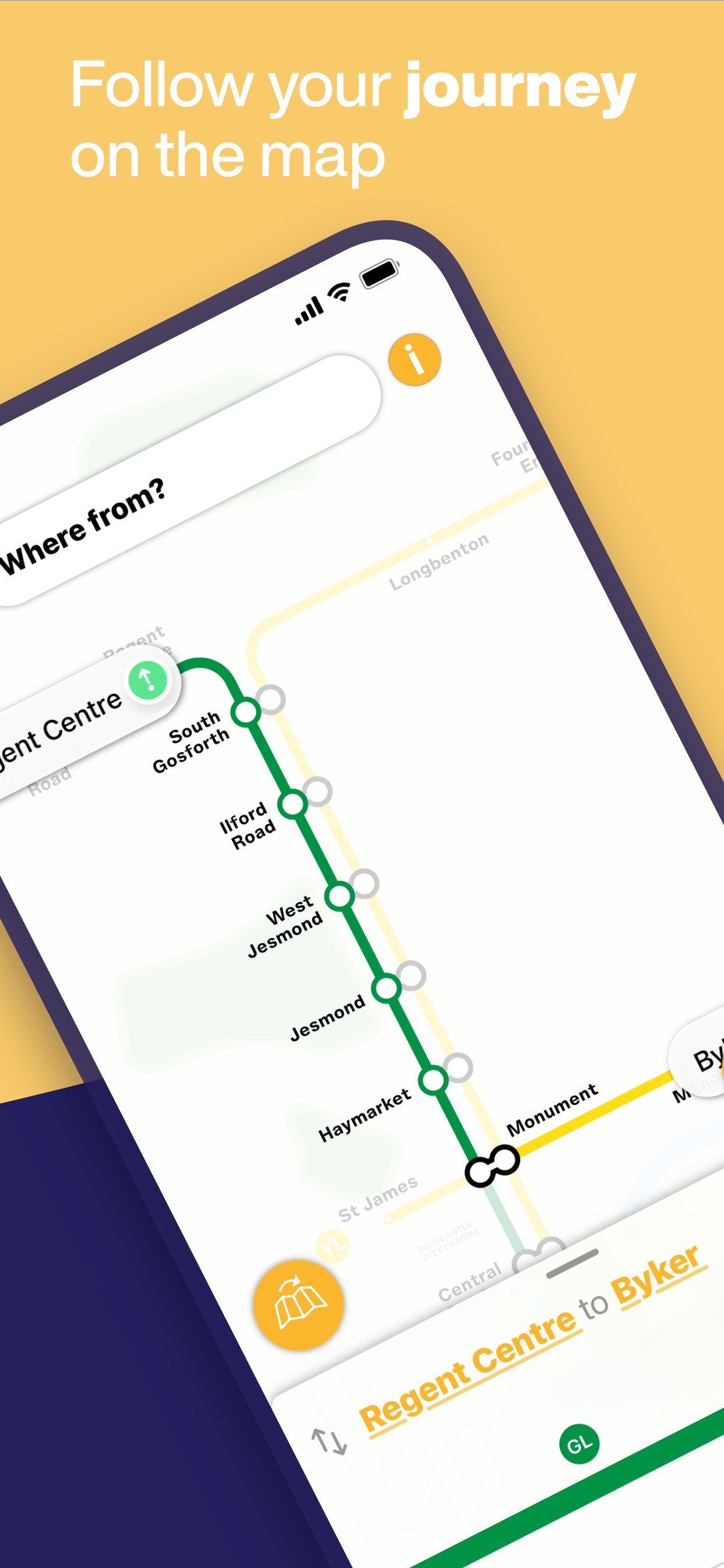 Tyne and Wear Metro Map