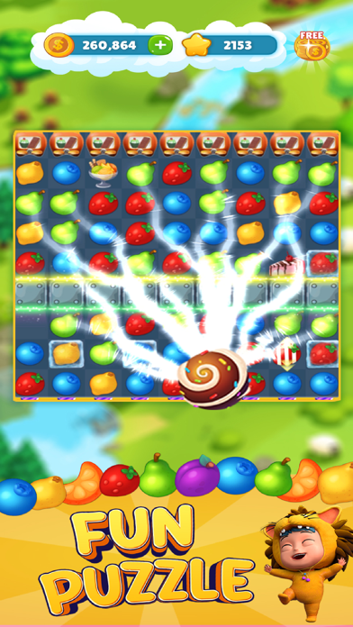 Fruit & Food: Puzzle Saga Screenshot