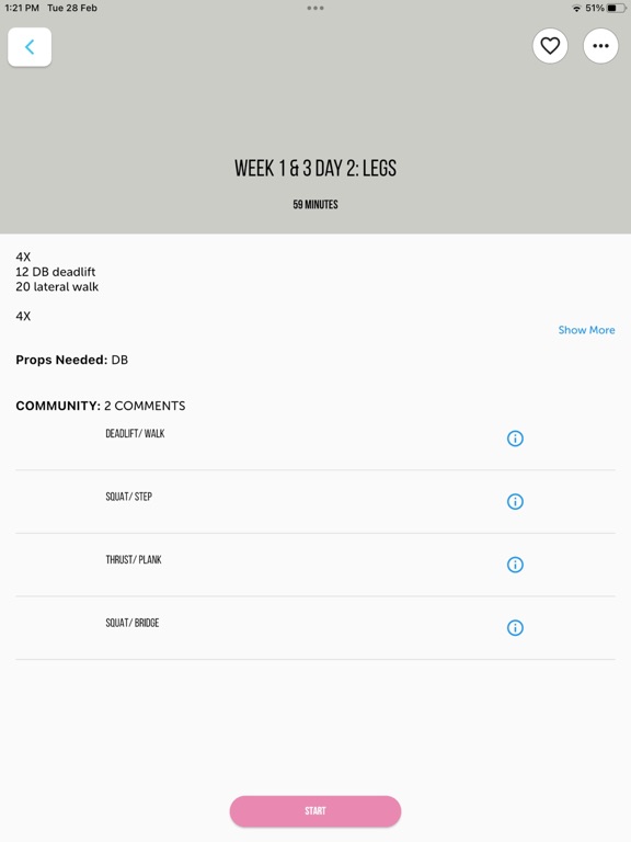 Caroline Sweats iPad screenshot 4 - Health & Fitness app
