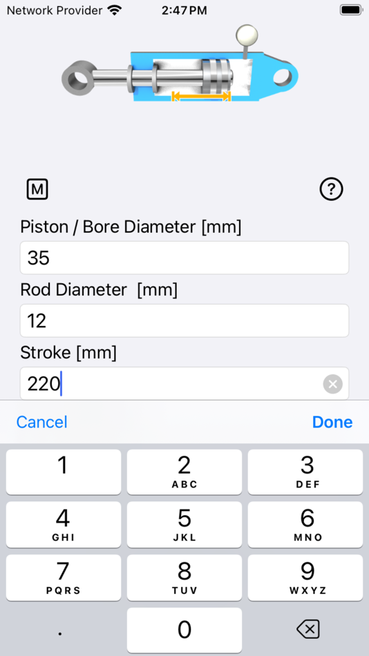 #5. Hydraulic Cylinder Calc (iOS) 由: Nitrio