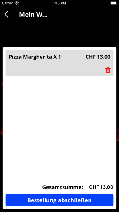 FullHaus Nussbaumen Pizza Screenshot