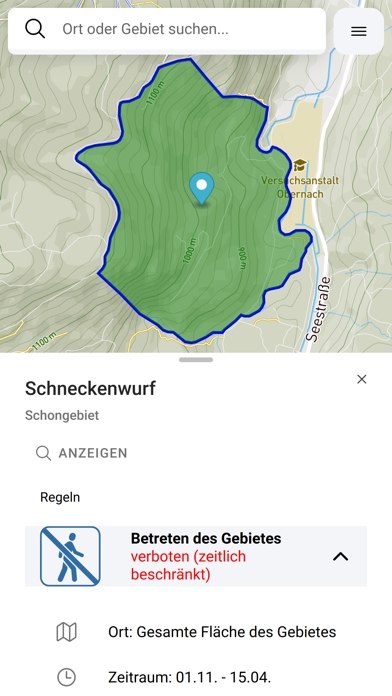 Naturschutzgebiete Deutschland Screenshot