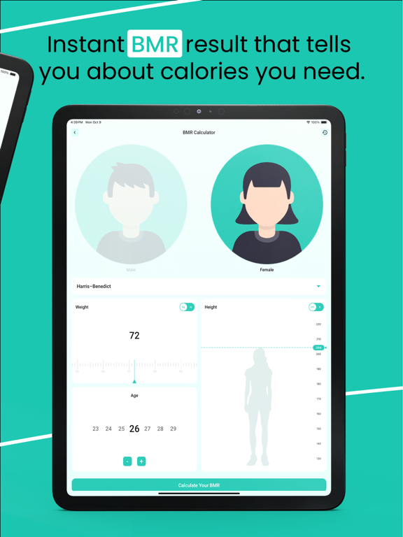 BMI Calculator - BMR Manager iPad screenshot 5 - Health & Fitness app