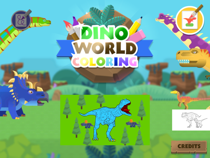 Dino World Coloring