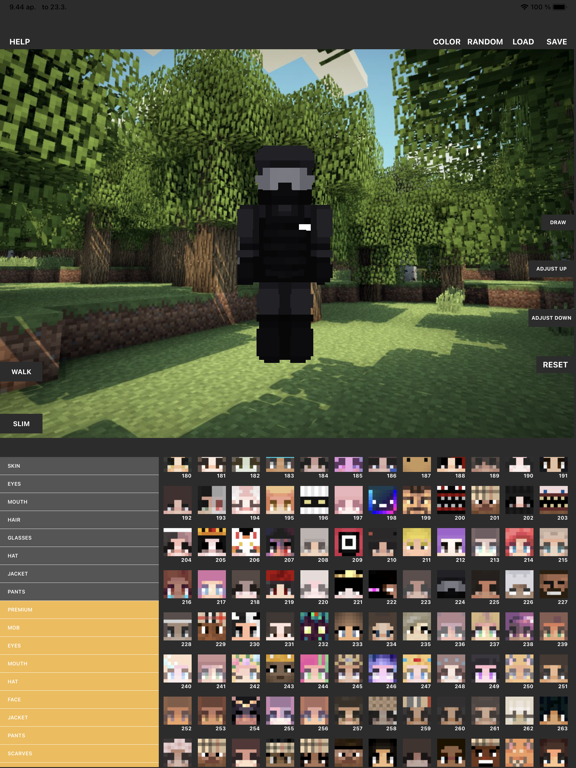 Skin Editor 3D for Minecraft (Android) - Skins - Mapping and