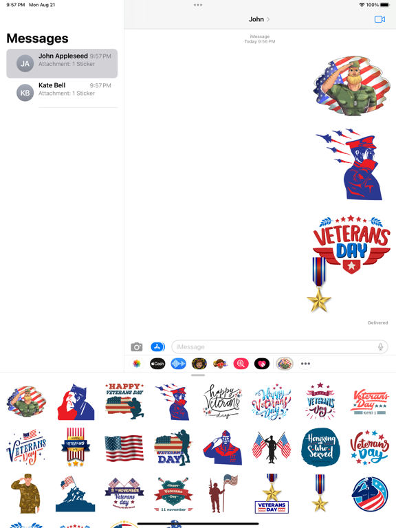 Screenshot #6 pour Thankful Veterans Day Stickers