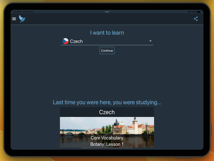Bluebird Learn Czech