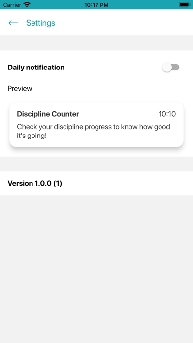 Discipline Counter Screenshot