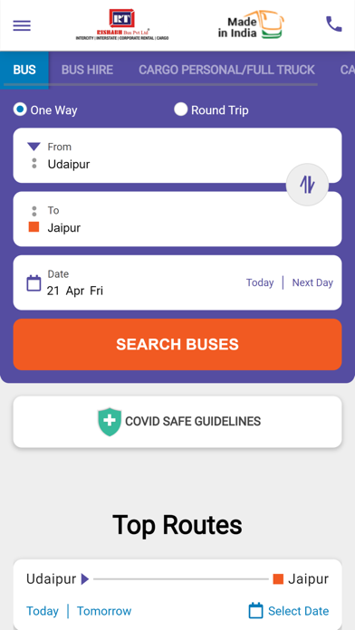 Rishabh Travels Screenshot