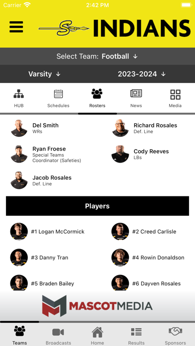Seminole Athletics Screenshot