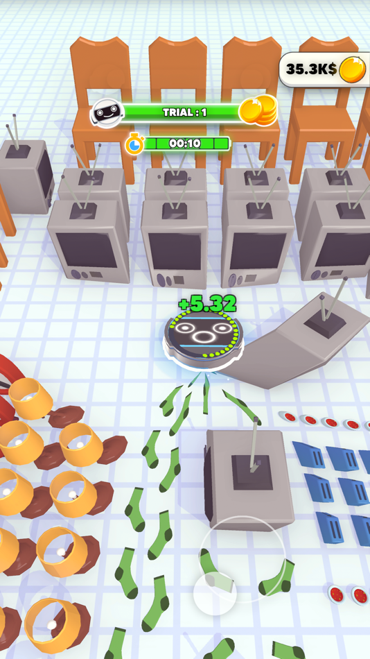#5. Sweeper Bot (iOS) 由: Hande Oney