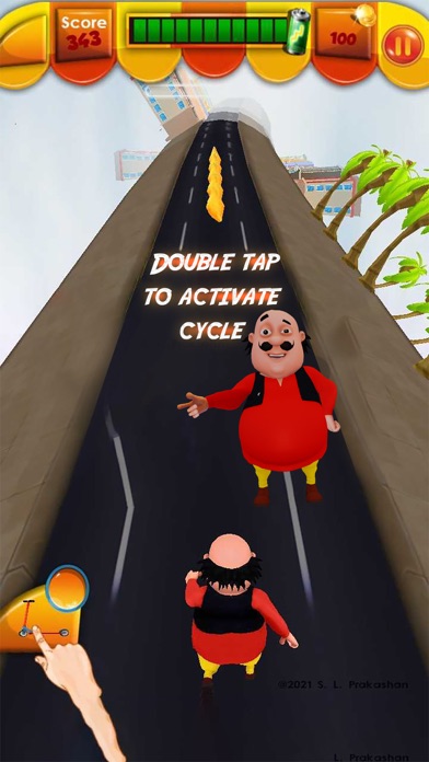 Motu Patlu Scooter Subway Game Screenshot