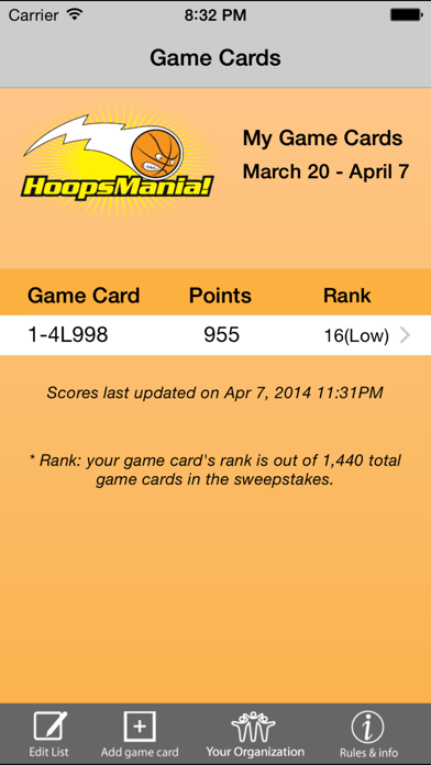 HoopsMania Fundraisers Screenshot