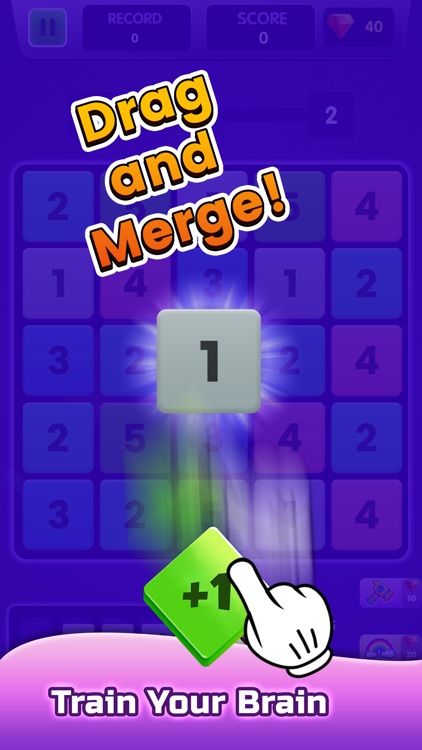 Merge Block Plus Number Puzzle