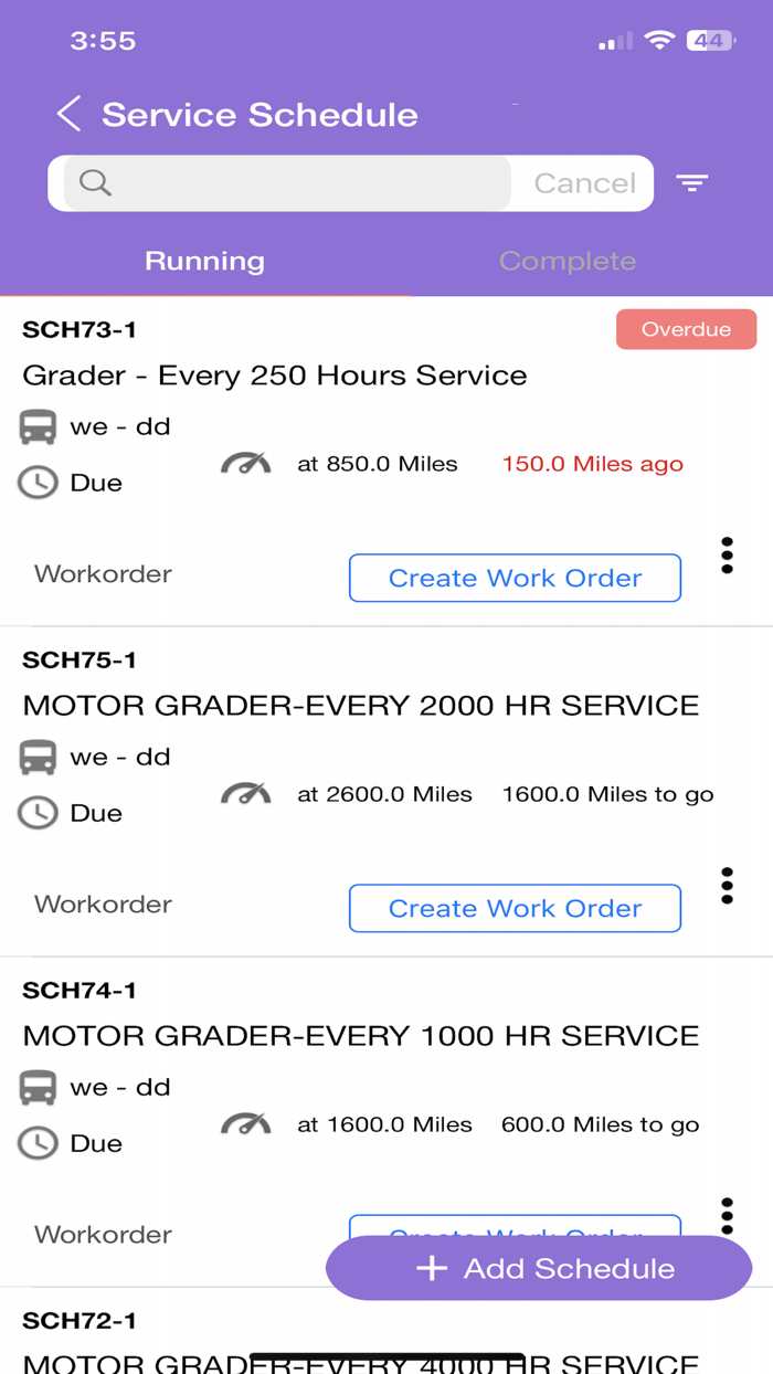 Fleet Inspection and Maintenance