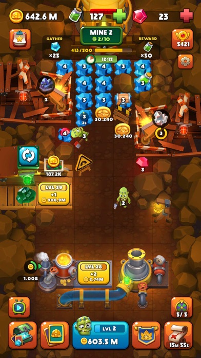 Idle Zombie Miner: Gold Tycoon Screenshot