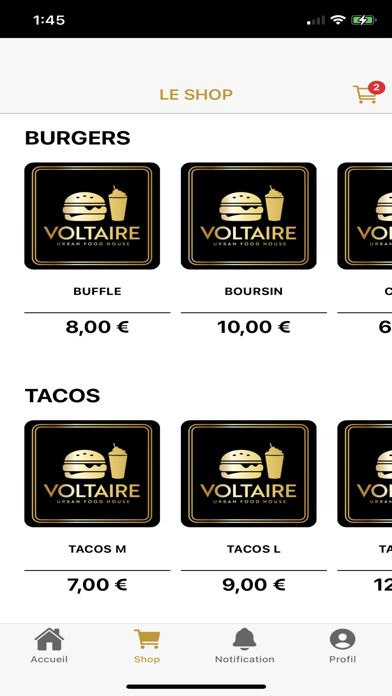 Voltaire Food Screenshot