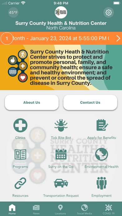 Surry Co Health and Nutrition Screenshot