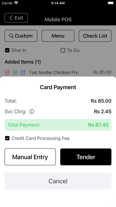 Online Kitchen POS Screenshot