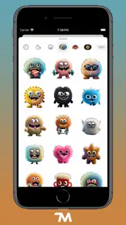 daily monster stickers iphone screenshot 2