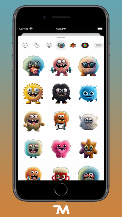 Screenshot #2 pour Daily Monster Stickers