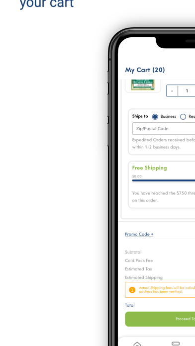 FoodServiceDirect App Screenshot