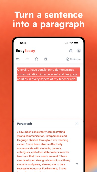 EasyEssay -- AI Essay Writing Screenshot