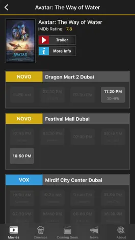 Game screenshot UAE Cinema Showtimes apk