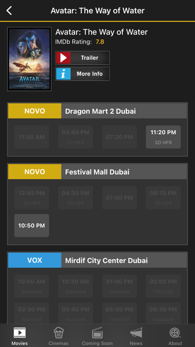 UAE Cinema Showtimesのおすすめ画像2