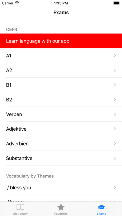 German Pro: dictionary & exams Screenshot