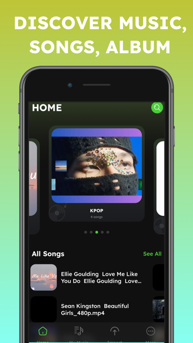 Screenshot #1 pour Huzome: Music Offline Player