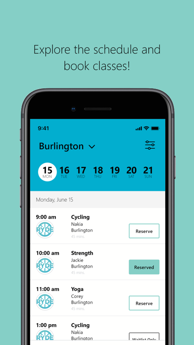 Ryde Fitness Studio New Screenshot