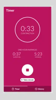contraction timer app. iphone screenshot 3