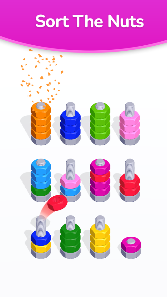 #1. Nuts & Bolts -Screw Color Sort (iOS) 由: Ulfat Parveen