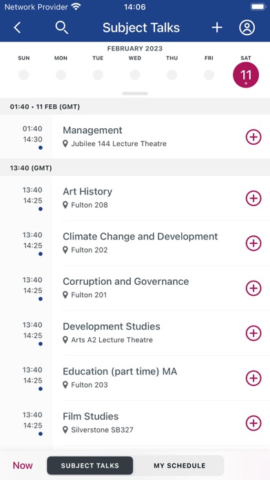 University of Sussex Events Screenshot