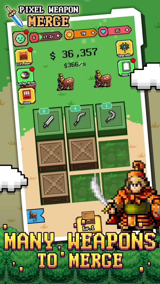 #2. Pixel Weapon Merge (iOS) Podle: 晓云 陈