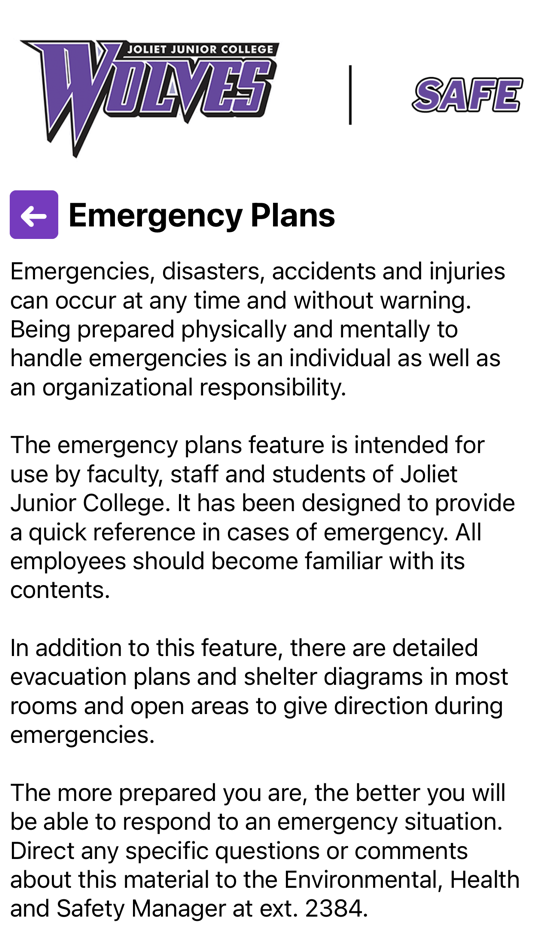 #7. Wolves Safe (iOS) 由: Joliet Junior College District # 525