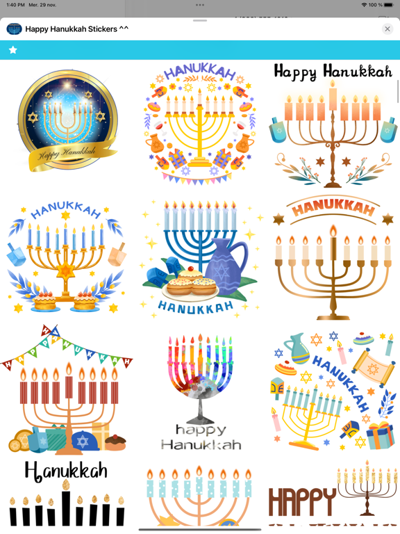 Screenshot #6 pour Happy Hanukkah Stickers ^^