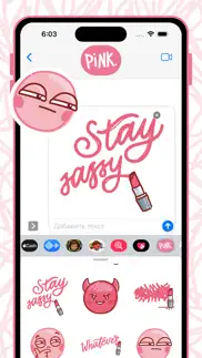very pink stickers! iphone screenshot 3