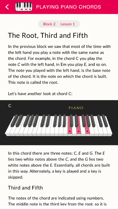 Playing Piano Chords Screenshot